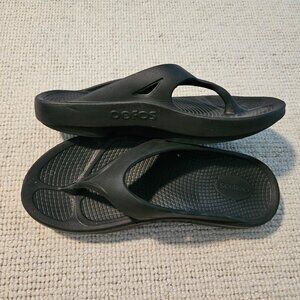 oofos Ooriginal Black Sandals 41 Women's 10 Men's 8 Comfort Thong Flip Flop